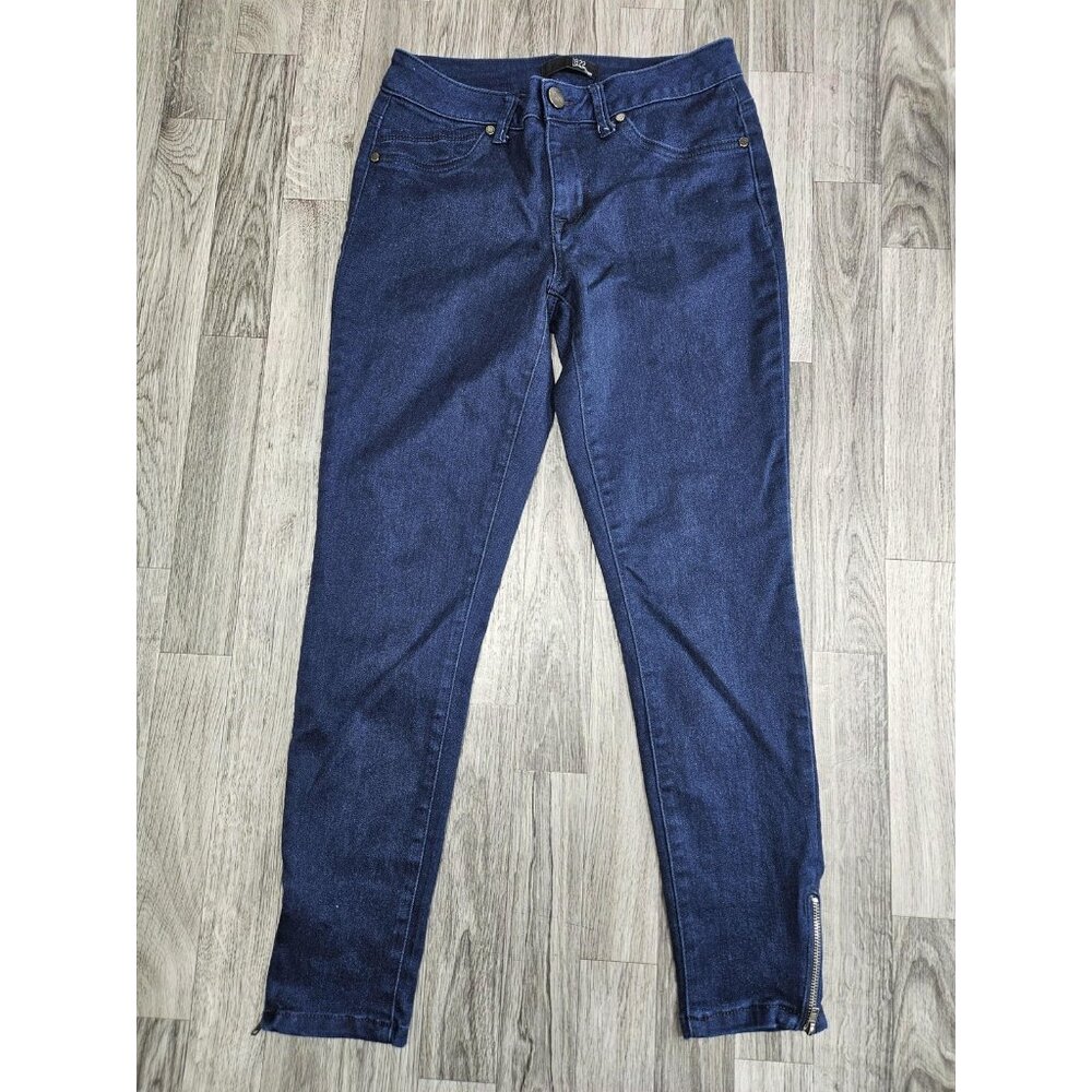 (3/$35) 1822 Denim Jeans Womens 8 Dark Wash Blue Skinny Ankle Zip Five Pocket